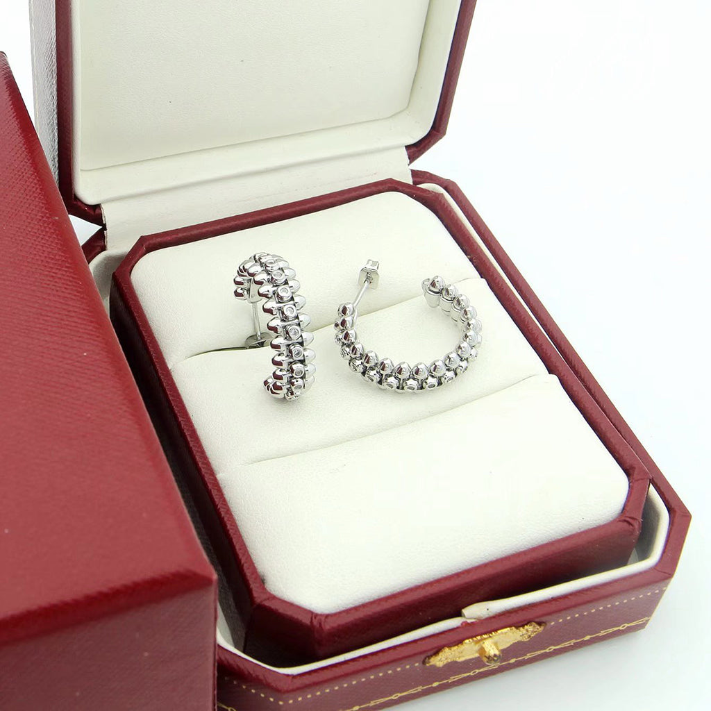 [sparkle Jewelery]CLASH FULL DIAMOND MEDIUM EARRINGS