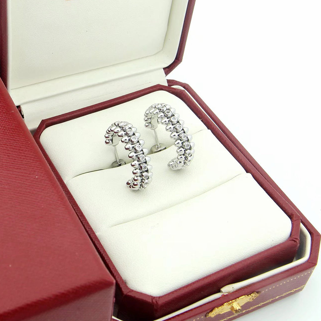 [sparkle Jewelery]CLASH FULL DIAMOND MEDIUM EARRINGS