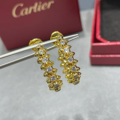 [sparkle Jewelery]CLASH FULL DIAMOND MEDIUM EARRINGS