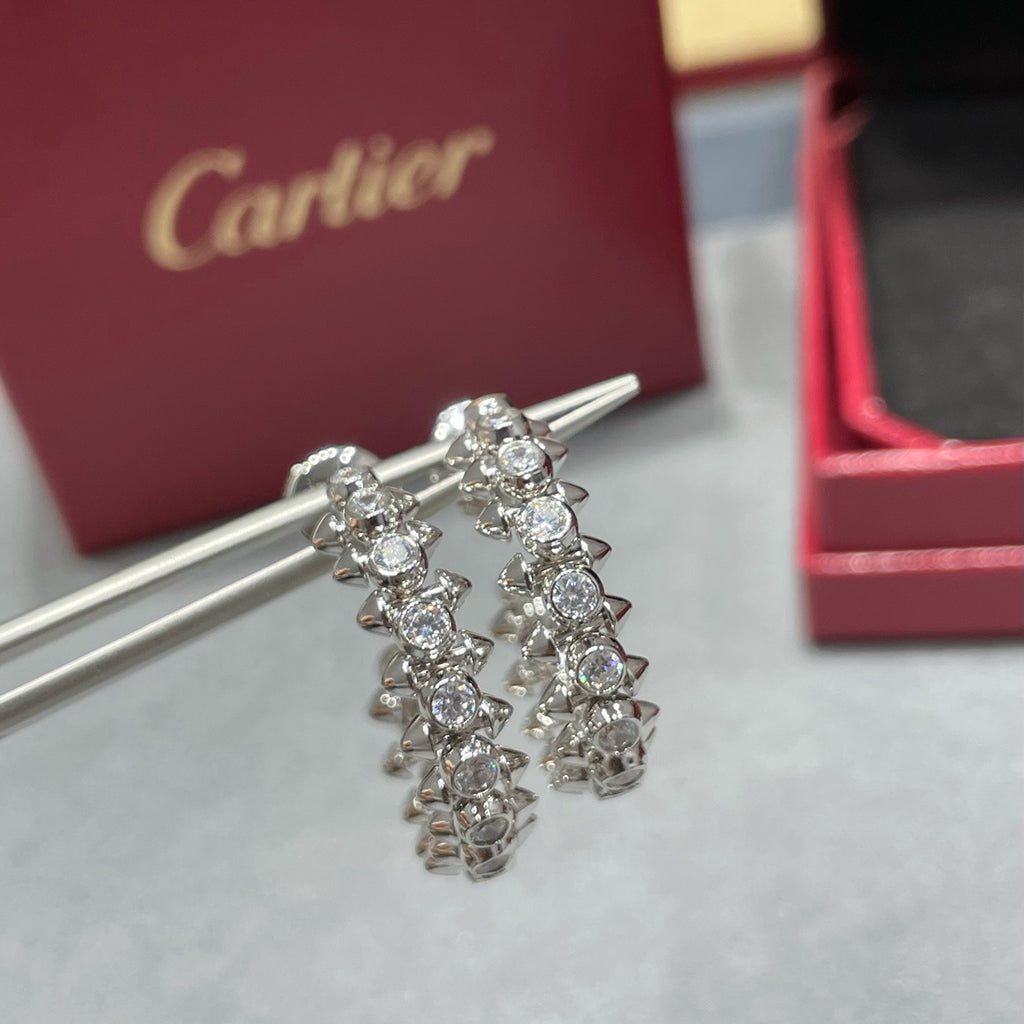[sparkle Jewelery]CLASH FULL DIAMOND MEDIUM EARRINGS