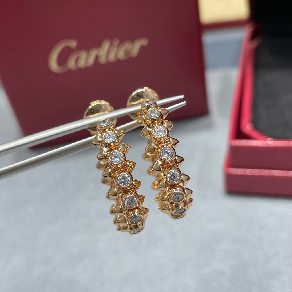 [sparkle Jewelery]CLASH FULL DIAMOND MEDIUM EARRINGS