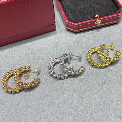 [sparkle Jewelery]CLASH FULL DIAMOND MEDIUM EARRINGS