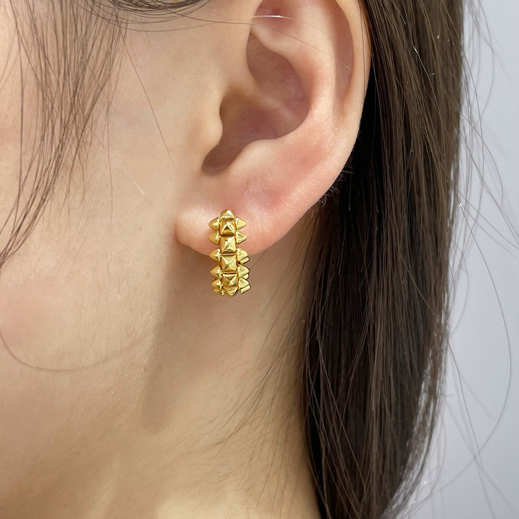 [sparkle Jewelery]CLASH MINI HOOP EARRINGS