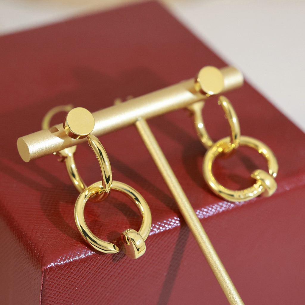 [sparkle Jewelery]JUSTE NO DIAMOND DOUBLE EARRINGS