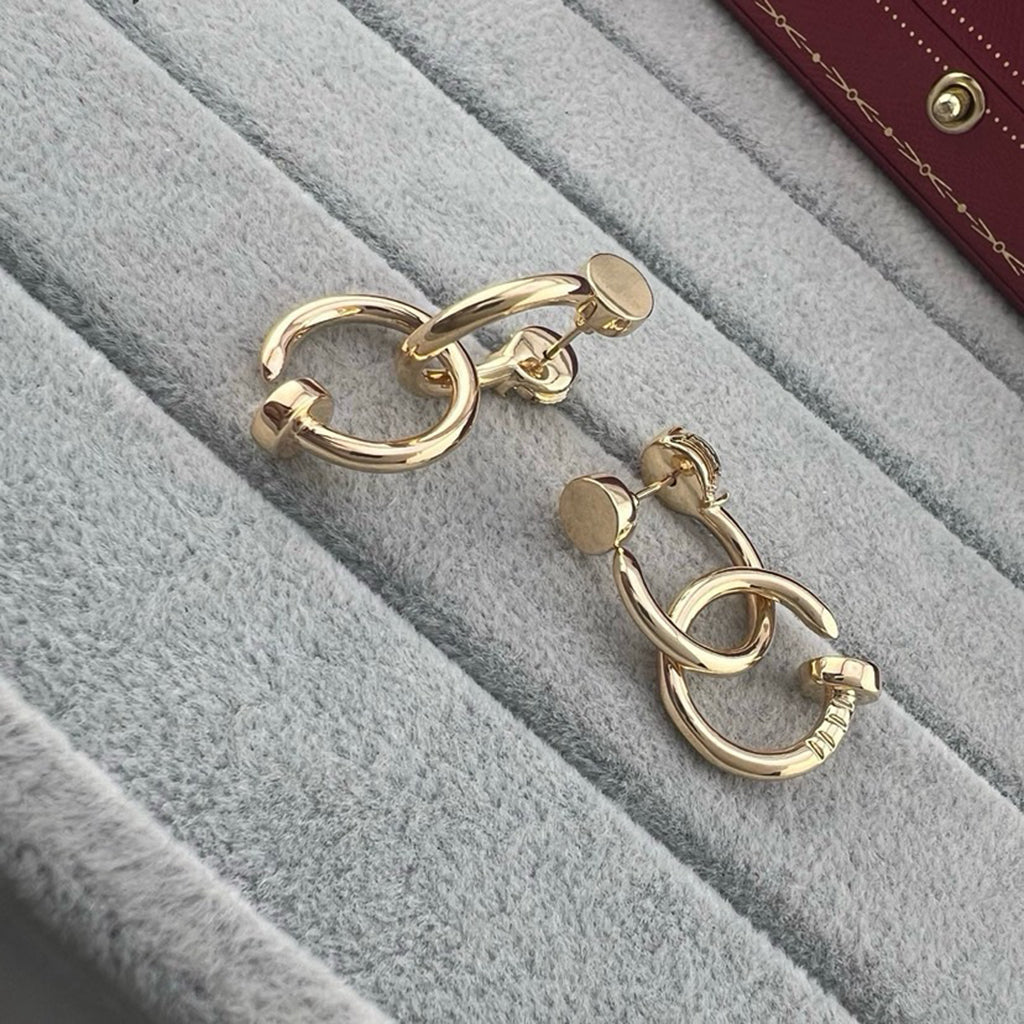 [sparkle Jewelery]JUSTE NO DIAMOND DOUBLE EARRINGS