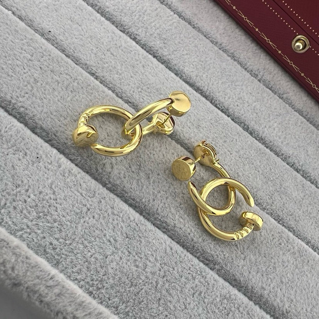 [sparkle Jewelery]JUSTE NO DIAMOND DOUBLE EARRINGS