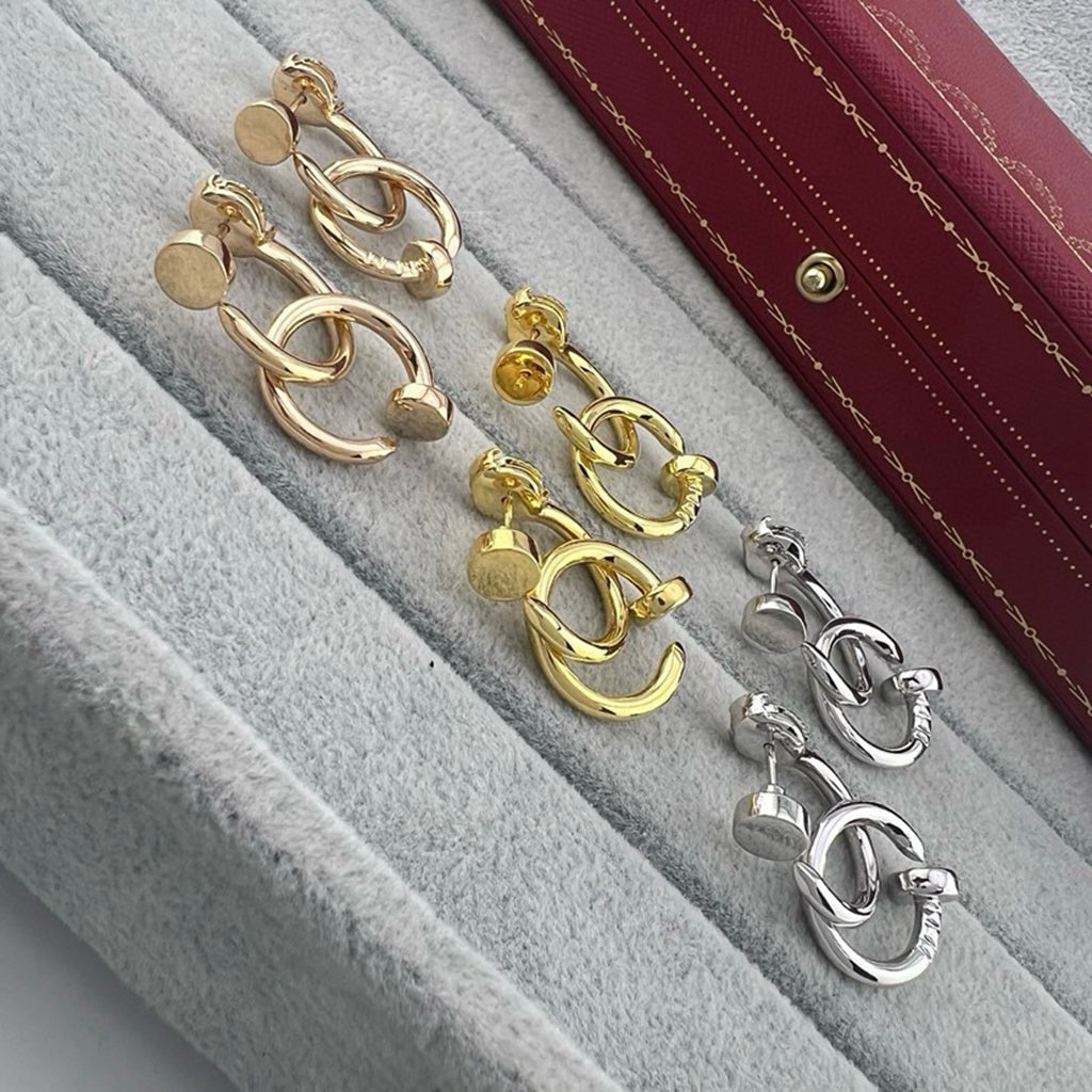 [sparkle Jewelery]JUSTE NO DIAMOND DOUBLE EARRINGS