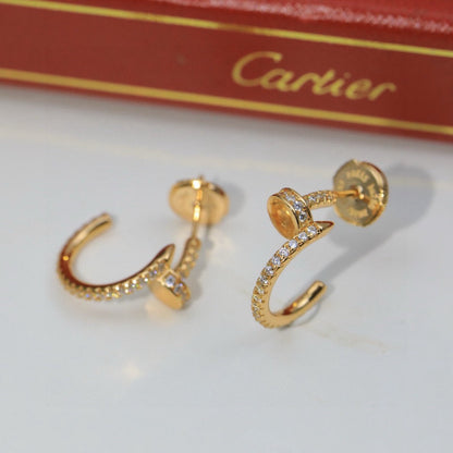 [sparkle Jewelery]JUSTE FULL DIAMOND DOUBLE EARRINGS