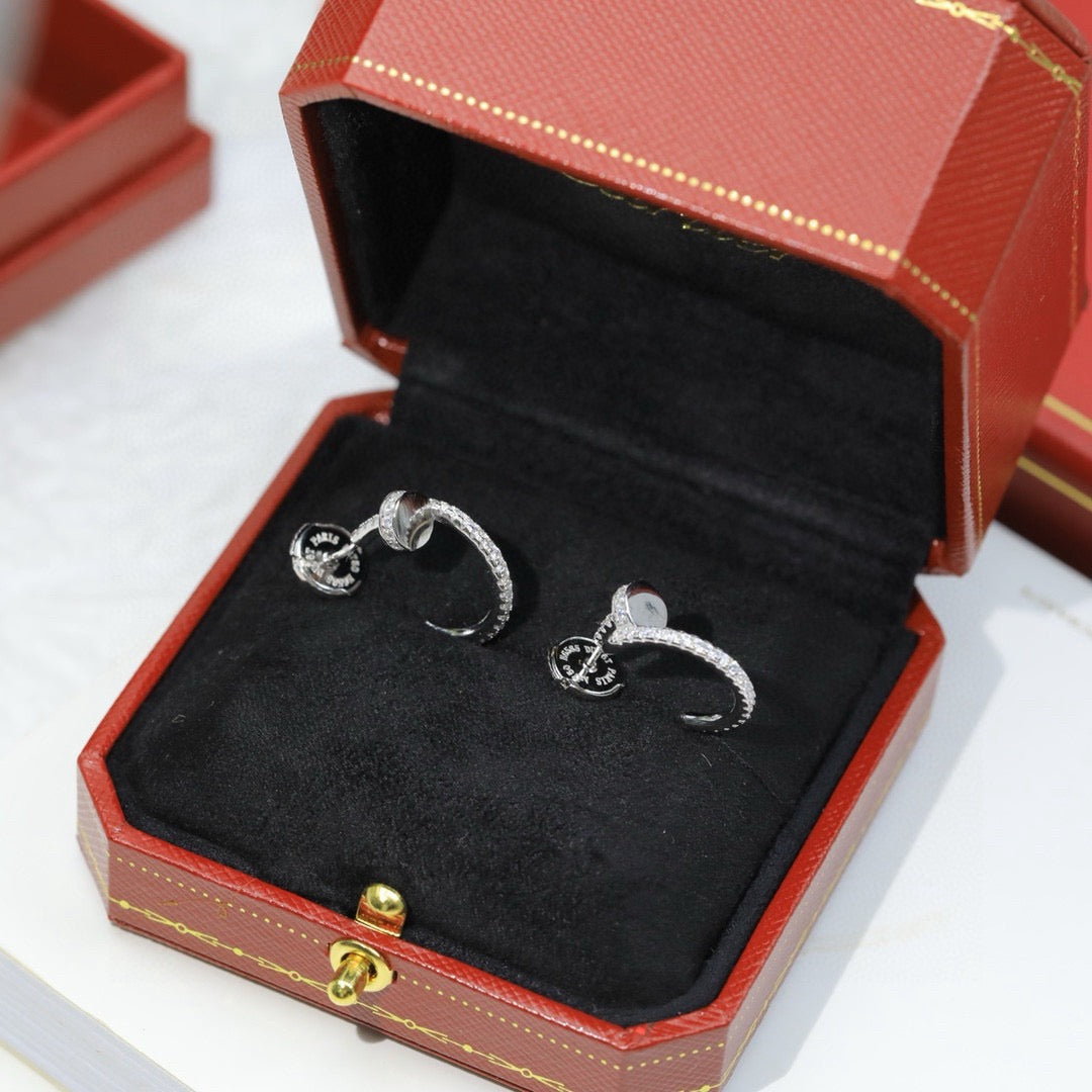 [sparkle Jewelery]JUSTE FULL DIAMOND DOUBLE EARRINGS