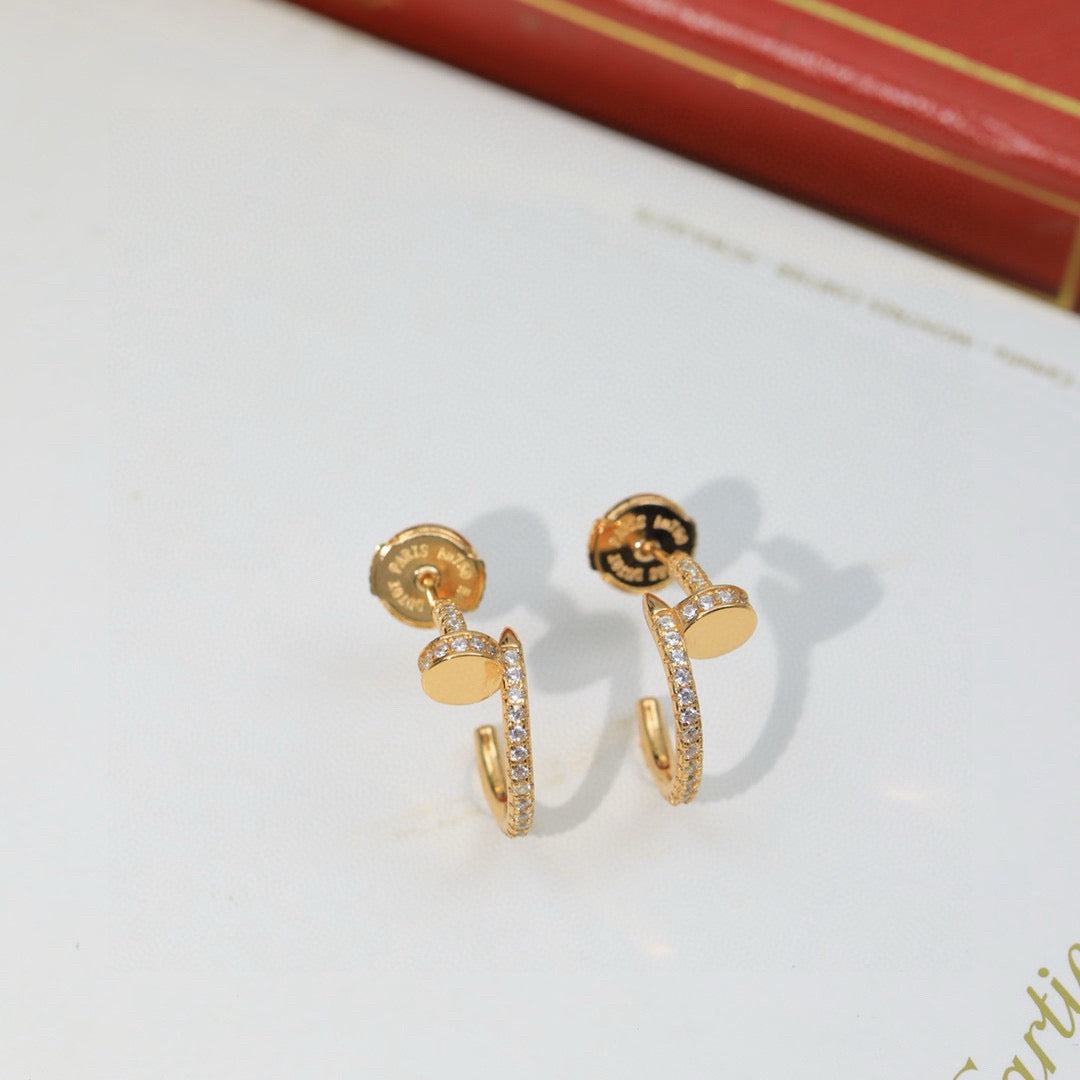 [sparkle Jewelery]JUSTE FULL DIAMOND DOUBLE EARRINGS