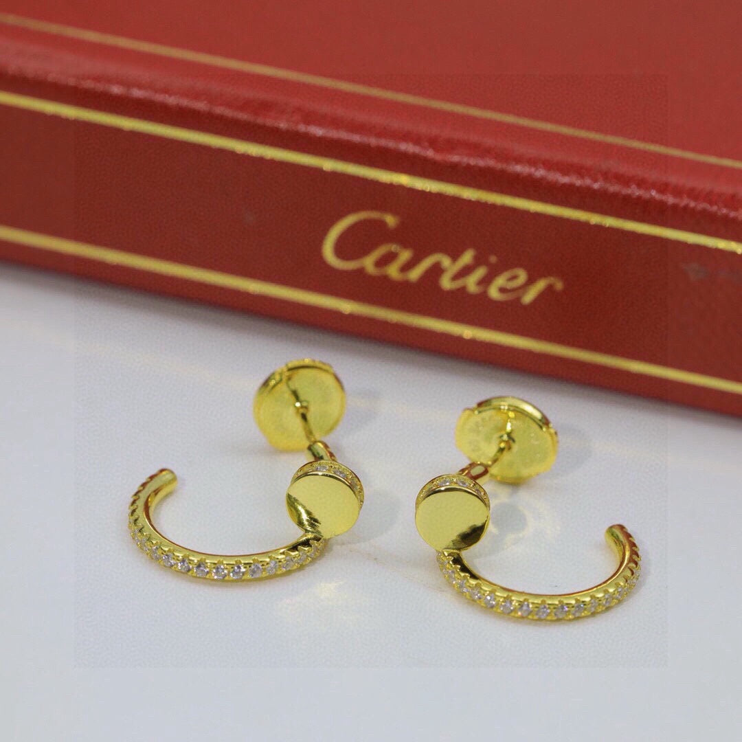 [sparkle Jewelery]JUSTE FULL DIAMOND DOUBLE EARRINGS