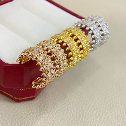 [sparkle Jewelery]CLASH 9.2MM FULL DIAMOND DOUBLE ROW EARRINGS