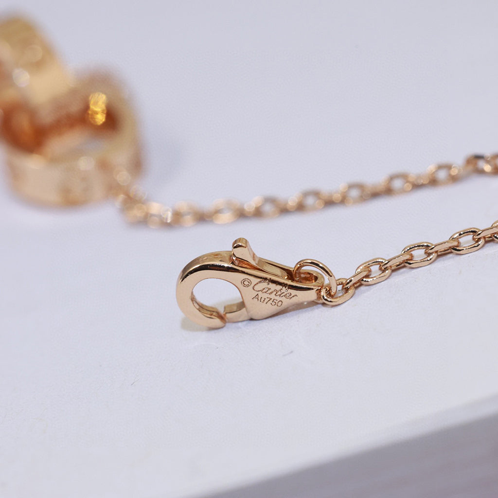 [sparkle Jewelery]LOVE DOUBLE RING NECKLACE
