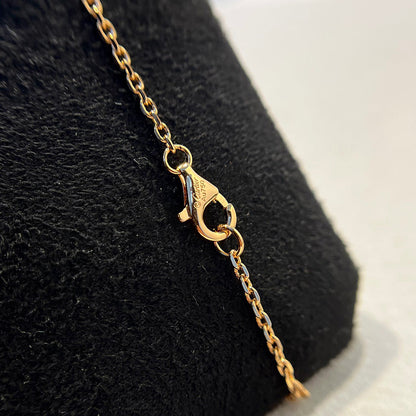 [sparkle Jewelery]LOVE DOUBLE RING HALF DIAMOND NECKLACE