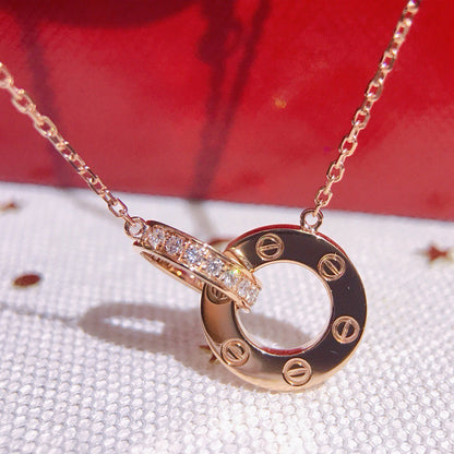 [sparkle Jewelery]LOVE  FULL DIAMOND PENDANT NECKLACE
