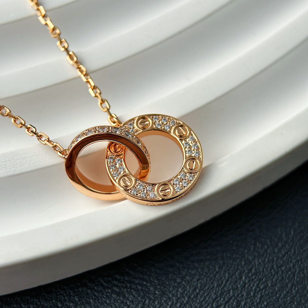 [sparkle Jewelery]LOVE  FULL DIAMOND PENDANT NECKLACE