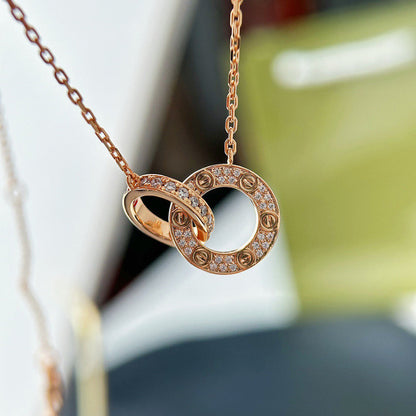 [sparkle Jewelery]LOVE  FULL DIAMOND PENDANT NECKLACE