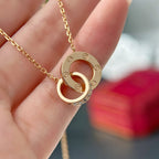 [sparkle Jewelery]LOVE  FULL DIAMOND PENDANT NECKLACE