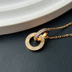 [sparkle Jewelery]LOVE  FULL DIAMOND PENDANT NECKLACE