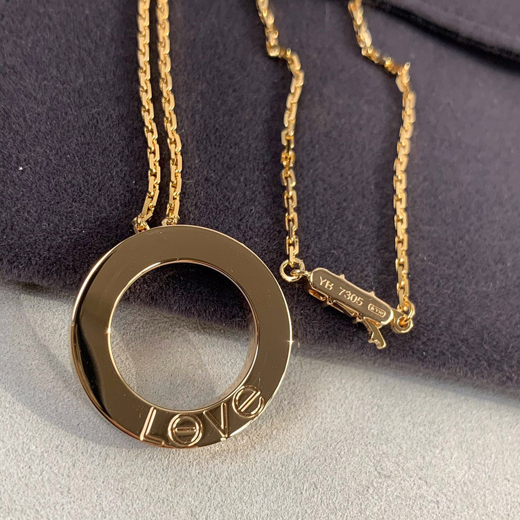 [sparkle Jewelery]LOVE NECKLACE 16MM 3 DIAMONDS