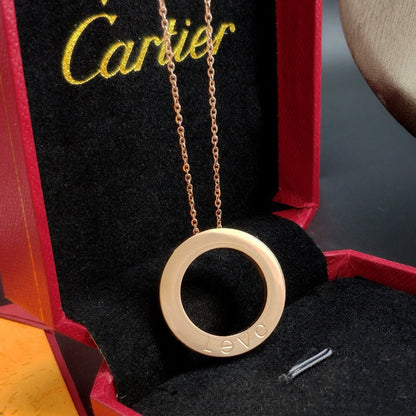 [sparkle Jewelery]LOVE NECKLACE 16MM 3 DIAMONDS