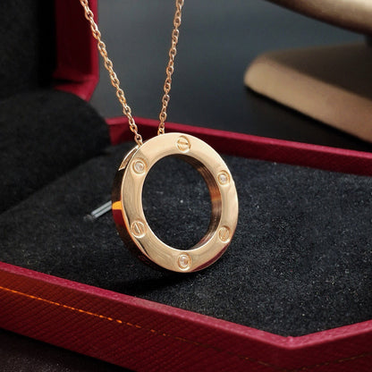 [sparkle Jewelery]LOVE NECKLACE 16MM 3 DIAMONDS