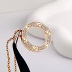 [sparkle Jewelery]LOVE NECKLACE 16MM  FULL DIAMOND