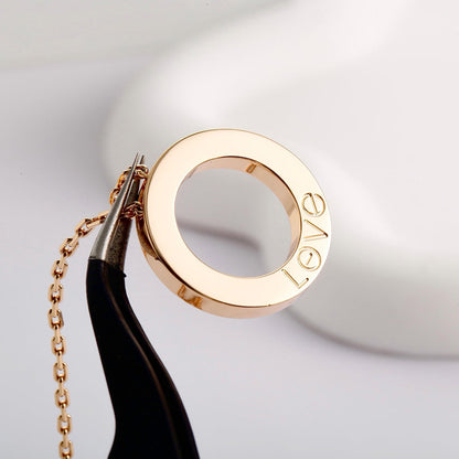 [sparkle Jewelery]LOVE NECKLACE 16MM  FULL DIAMOND