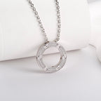 [sparkle Jewelery]LOVE NECKLACE 16MM  FULL DIAMOND
