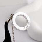 [sparkle Jewelery]LOVE NECKLACE 16MM  FULL DIAMOND
