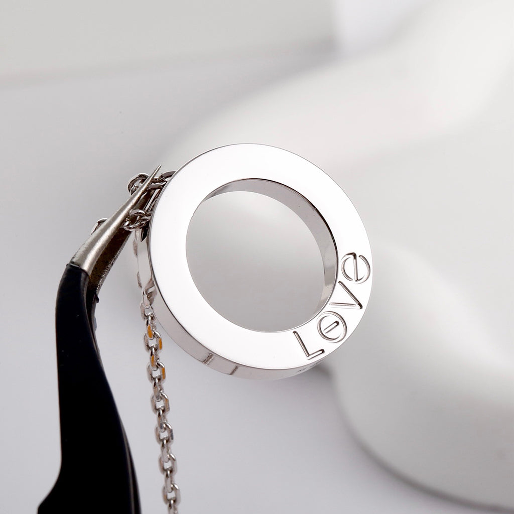 [sparkle Jewelery]LOVE NECKLACE 16MM  FULL DIAMOND