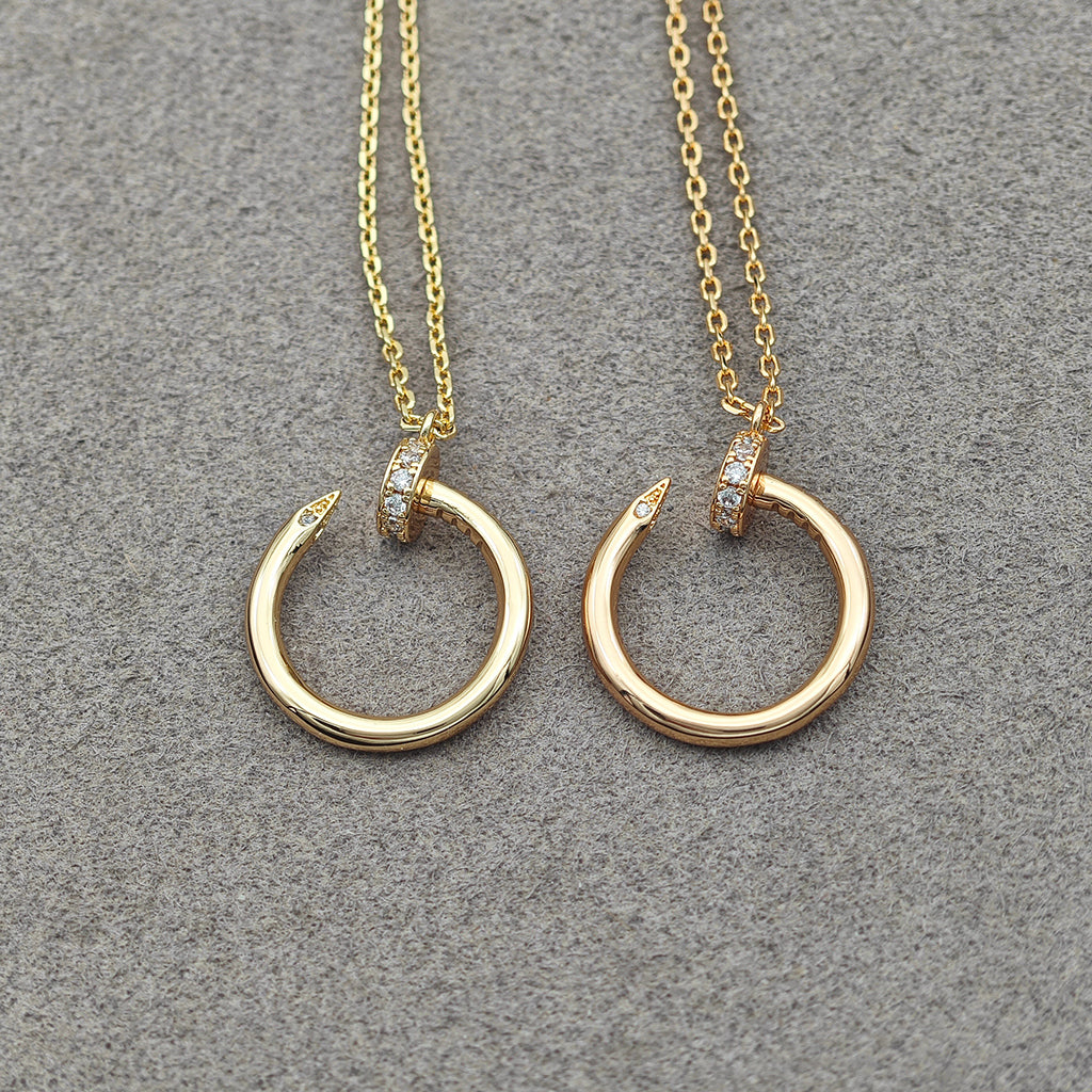 [sparkle Jewelery]JUSTE NECKLACE HALF DIAMOND