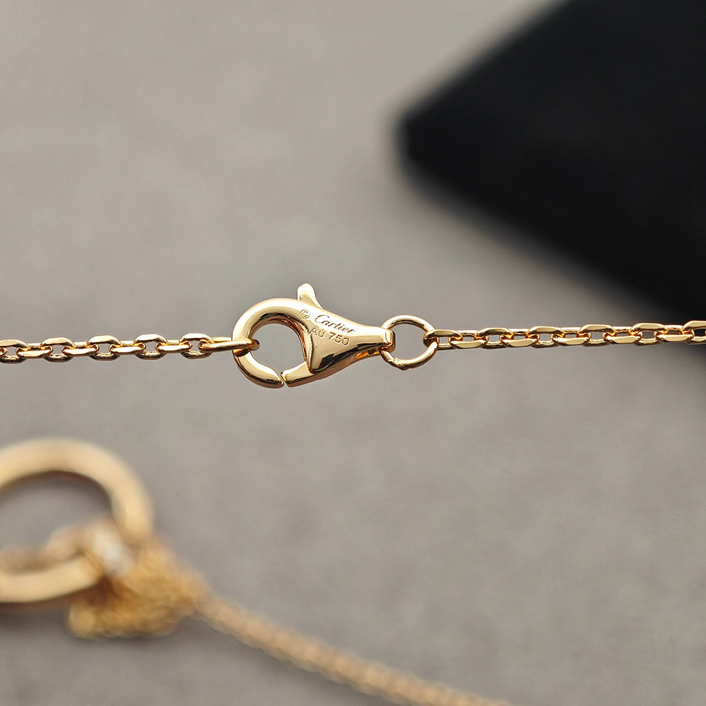 [sparkle Jewelery]JUSTE NECKLACE HALF DIAMOND