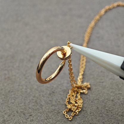 [sparkle Jewelery]JUSTE NECKLACE HALF DIAMOND
