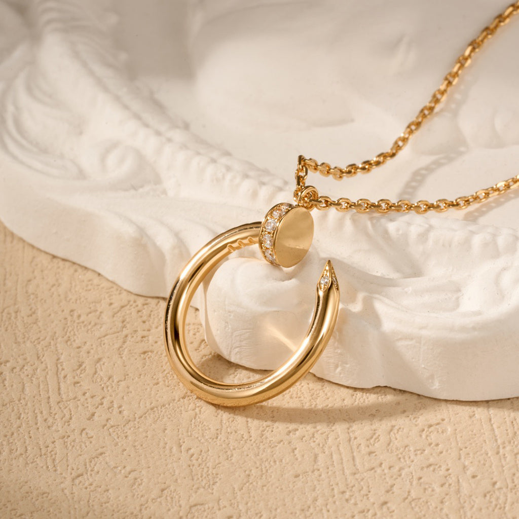 [sparkle Jewelery]JUSTE NECKLACE HALF DIAMOND