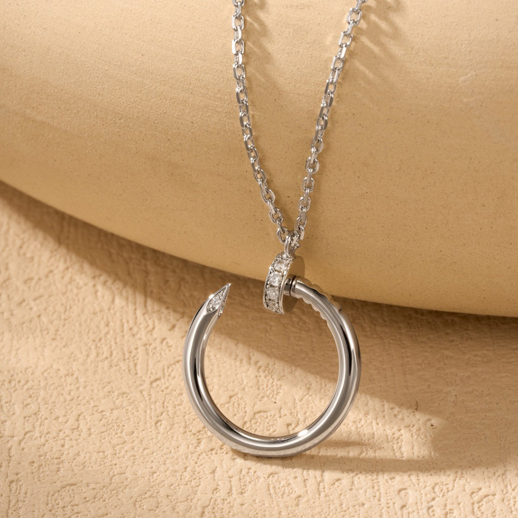 [sparkle Jewelery]JUSTE NECKLACE HALF DIAMOND