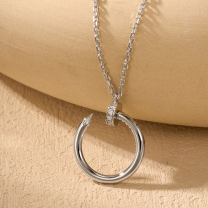 [sparkle Jewelery]JUSTE NECKLACE HALF DIAMOND