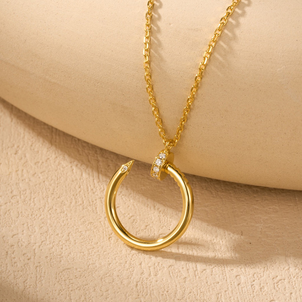 [sparkle Jewelery]JUSTE NECKLACE HALF DIAMOND
