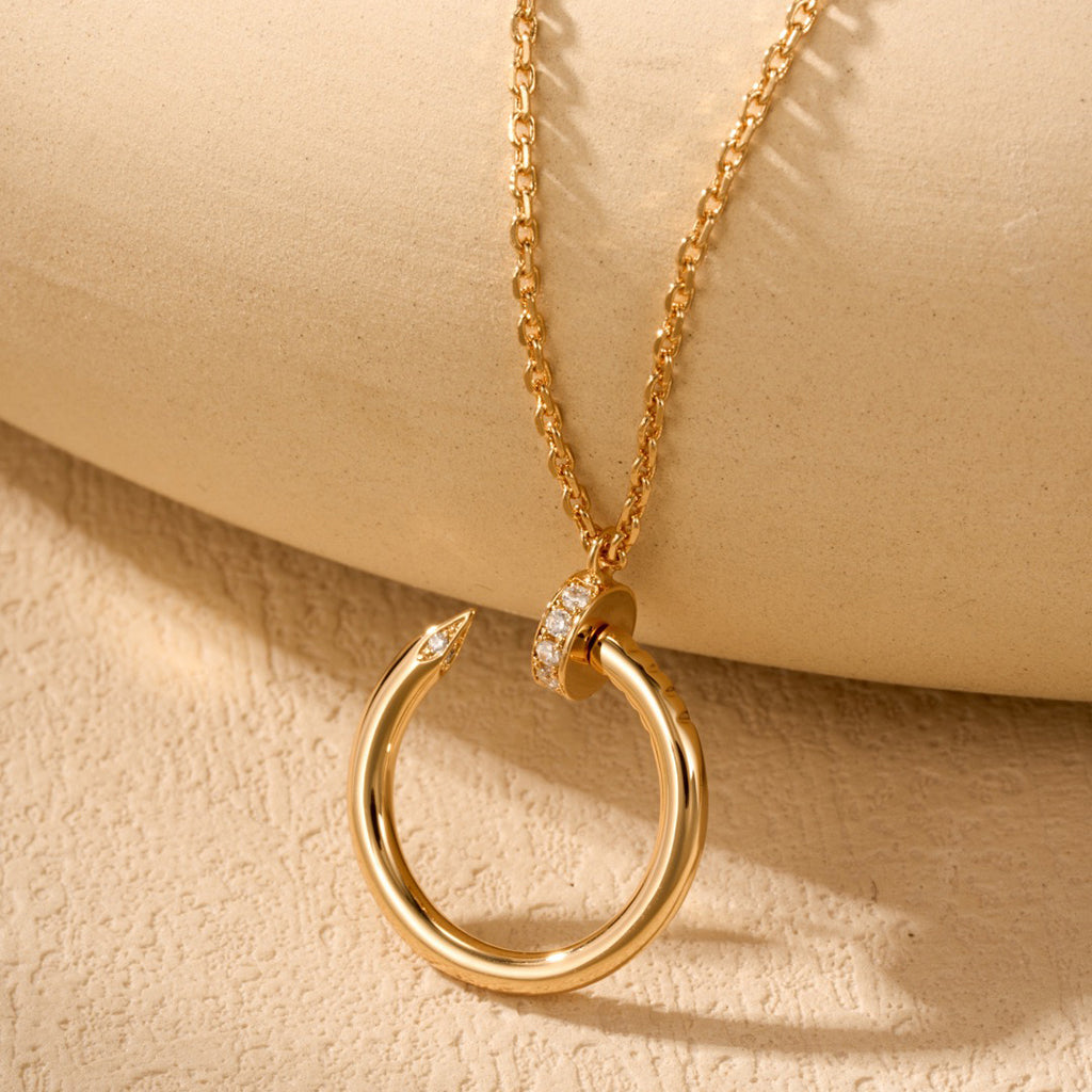 [sparkle Jewelery]JUSTE NECKLACE HALF DIAMOND