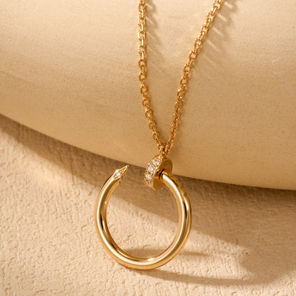 [sparkle Jewelery]JUSTE NECKLACE HALF DIAMOND