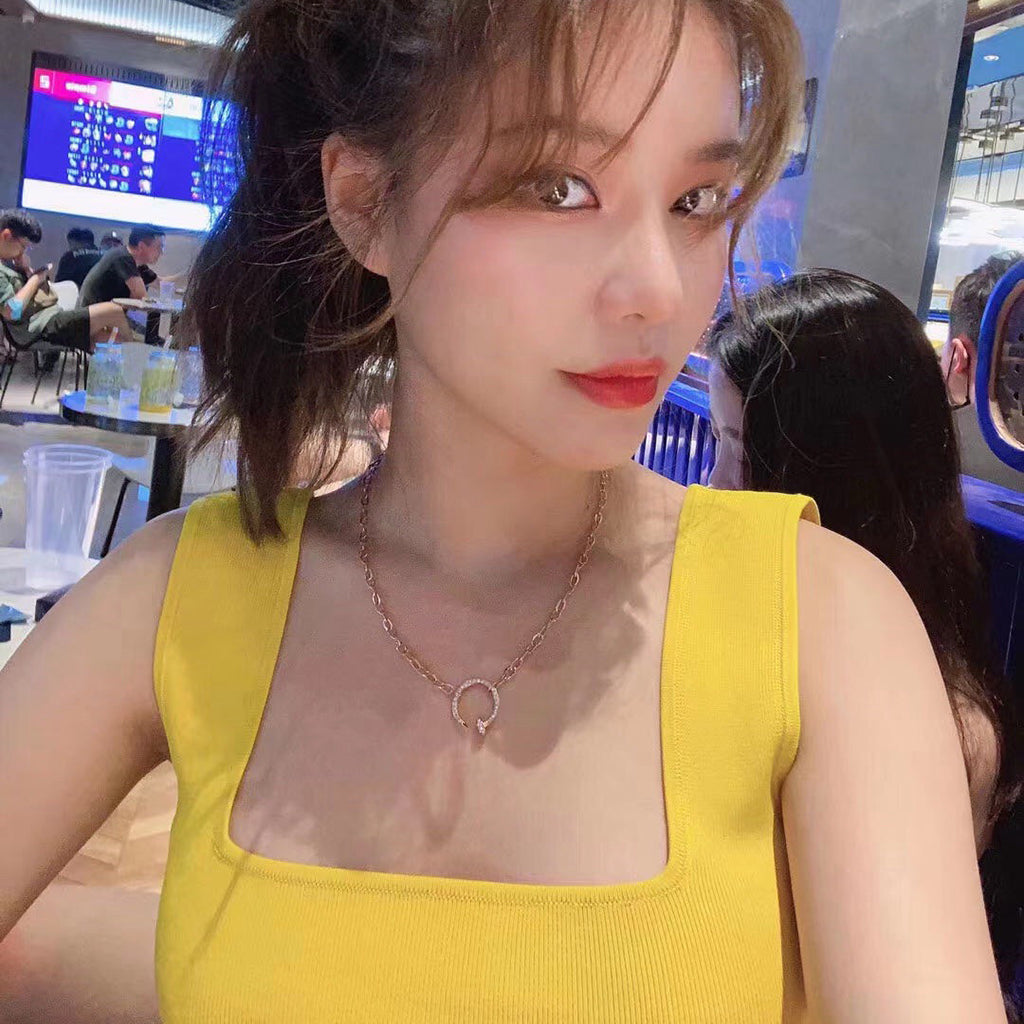 [sparkle] JUSTE NECKLACE FULL DIAMONDS
