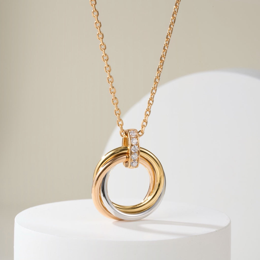 [sparkle Jewelery]TRINITY MEDIUM  DIAMONDS NECKLACE