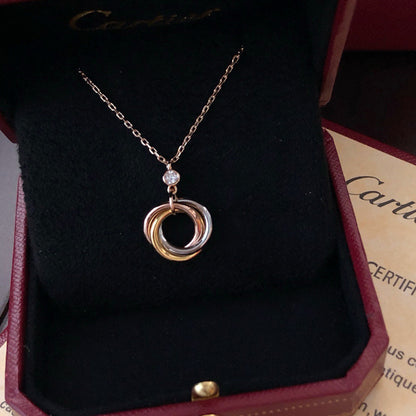 [sparkle Jewelery]TRINITY  NECKLACE 1 DIAMOND