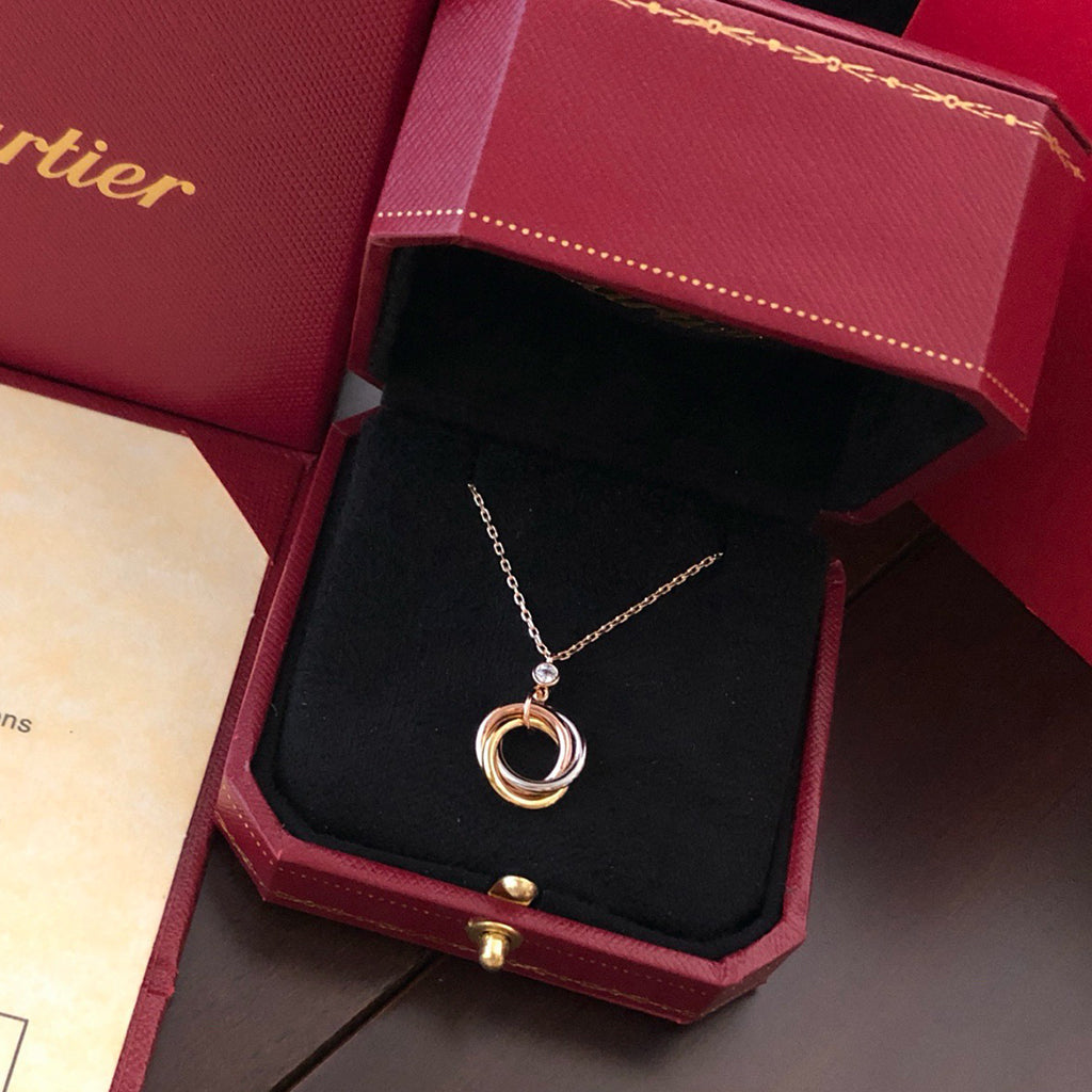 [sparkle Jewelery]TRINITY  NECKLACE 1 DIAMOND