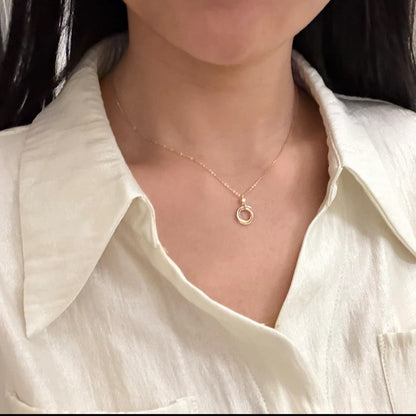 [sparkle Jewelery]TRINITY  NECKLACE 1 DIAMOND