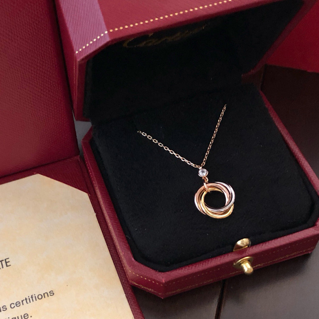 [sparkle Jewelery]TRINITY  NECKLACE 1 DIAMOND