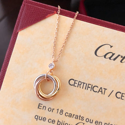 [sparkle Jewelery]TRINITY  NECKLACE 1 DIAMOND