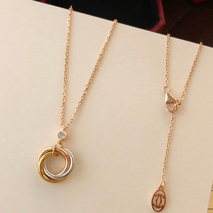 [sparkle Jewelery]TRINITY  NECKLACE 1 DIAMOND
