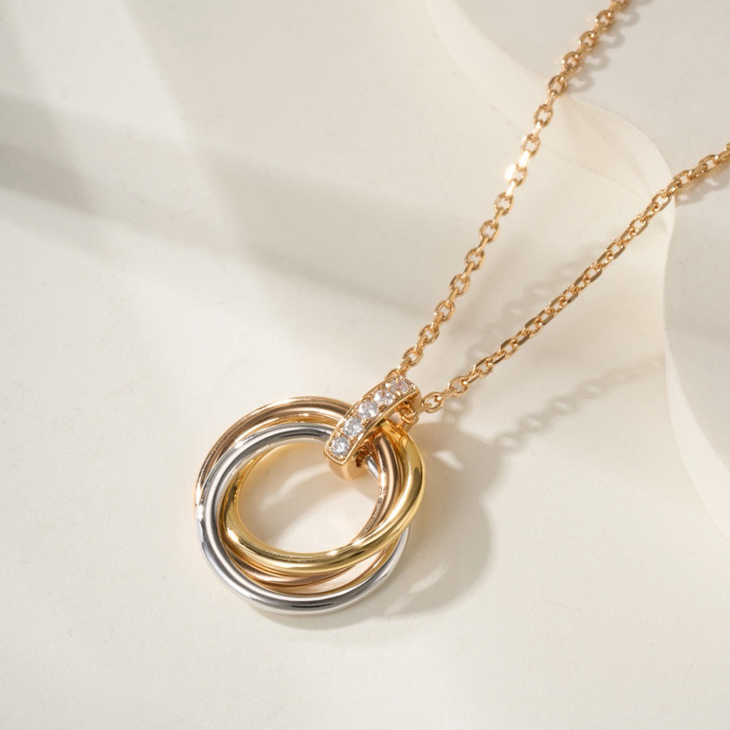 [sparkle Jewelery]TRINITY MEDIUM  DIAMONDS NECKLACE