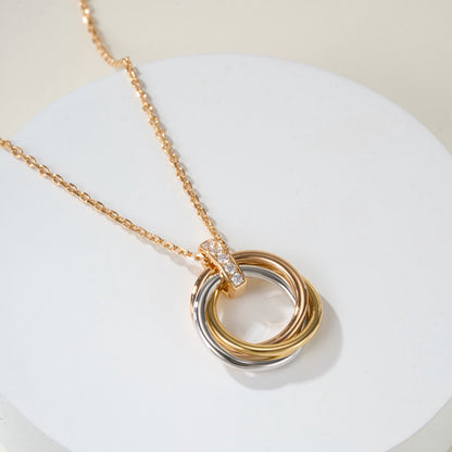 [sparkle Jewelery]TRINITY MEDIUM  DIAMONDS NECKLACE